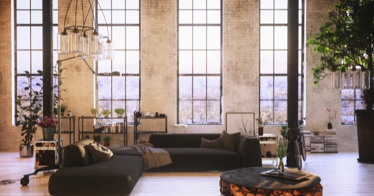 Modernes Interior Design im industriellen Stil