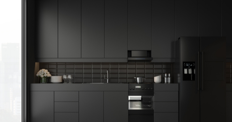 Schwarze Küchen bringen Eleganz