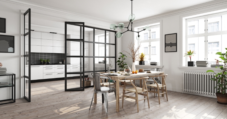 Küchen Ideen mit Trennwand