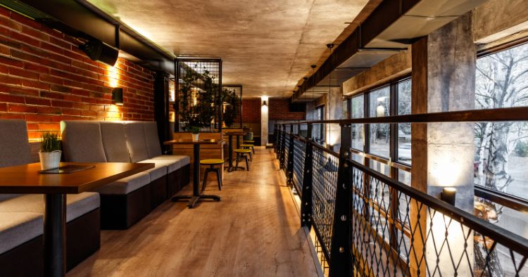 Einrichtung Cafe im Industrial Design