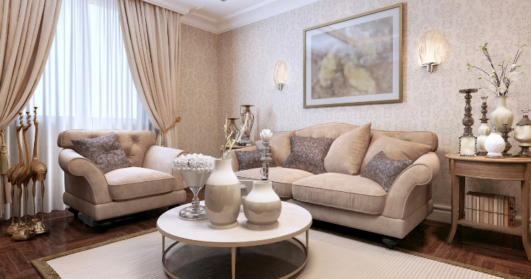 Wohnzimmer Art Deco Einrichtung